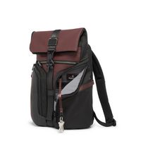 TUMI - Alpha Bravo Logistics Flap Lid Backpack - Oxblood - Left View