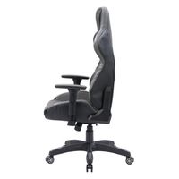 CorLiving - Nightshade Gaming Chair - Black and Grey - Left View