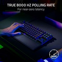 Razer - Huntsman V2 TKL Wired Optical Purple Clicky Switch Gaming Keyboard with Chroma RGB Backli... - Left View