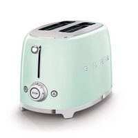 SMEG TSF01 2-Slice Wide-Slot Toaster - Pastel Green - Left View