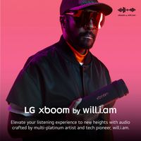 LG - xboom Grab Portable Bluetooth Speaker - Black - Left View