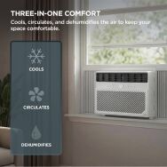 TCL - 550 Sq. Ft. 12,000 BTU Smart Window Air Conditioner, Digital, Remote Included with Remote -... - Left View