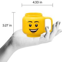 Room Copenhagen - LEGO: Classic Yellow Minifigures Happy Boy Ceramic Mug, 8.6oz - Left View