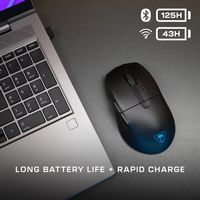 Turtle Beach - Pure Air Ultra-Light Wireless Ergonomic RGB Gaming Mouse with 26K DPI Optical Sens... - Left View