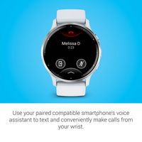 Garmin - Venu 3 GPS Smartwatch 45 mm Fiber-reinforced polymer - Stainless Steel and Whitestone - Left View