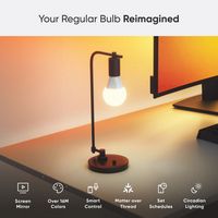Nanoleaf - Essentials A19 Smart LED  Bulb Thread & Matter Compatible - Multicolor - Left View