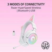 Razer - Kraken Kitty V3 Pro Wireless Over-the-Ear Gaming Headset for PC, Mac, PlayStation, Ninten... - Left View