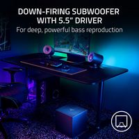 Razer - Nommo V2 Full-Range 2.1 PC Gaming Speakers with Wired Subwoofer (3 Piece) - Black - Left View