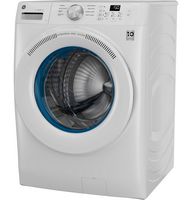 GE - 4.6 Cu. Ft. High-Efficiency Stackable Smart Front Load Washer with Microban Antimicrobial Te... - Left View