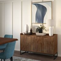 Simpli Home - Milverton Sideboard Buffet - Rustic Natural Aged Brown - Left View