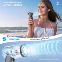 TORRAS - COOLiFY iva Handheld Portable Fan with Ice Cooler, 4900mAh Rechargeable Powerful, Mini S... - Left View
