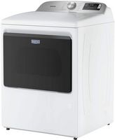 Maytag - 7.4 Cu. Ft. Smart Electric Dryer with Extra Power and Advanced Moisture Sensing - White - Left View