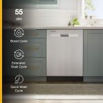 Whirlpool - Quiet Dishwasher with Boost Cycle and Pocket Handle .- Fingerprint Resistant - Stainl... - Left View
