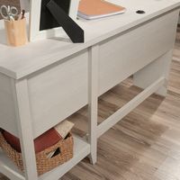 Sauder - Summit Station L-Shaped Desk - Gray - Left View