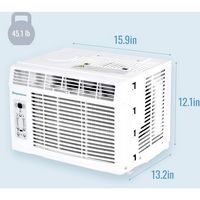 Keystone - 250 Sq. Ft. 6,000 BTU Window Air Conditioner - White - Left View