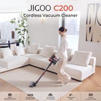 JIGOO - C200 Cordless Vacuum Cleaner with 350W Motor & 23KPa Suction, Lightweight Stick Vac for C... - Left View