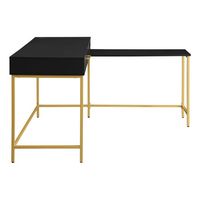 OSP Home Furnishings - Modern Life Desk in - Black - Left View