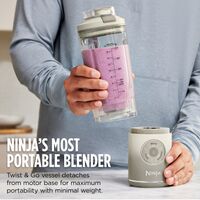 Ninja - Blast Max Portable Blender with 22oz Twist & Go Vessel - Deep Navy - Left View