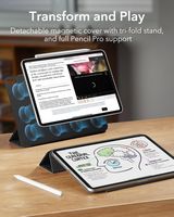 ESR Gear - Rebound Magnetic Keyboard 360 for iPad Air 13 2024 - Black - Left View