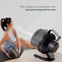 Shark - FlexBreeze HydroGo Fan, Ultra-powerful portable fan, Indoor & Outdoor Mist - Grey - Left View