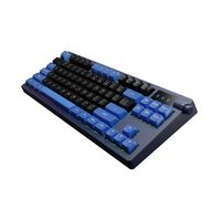 GAMDIAS - HERMES E7 TKL Wired Mechanical Red Switch Gaming Keyboard - Black and Blue - Left View
