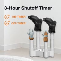Lifesmart - 4 Post Fast Airflow Boot Dryer - White - Left View