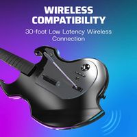 PDP - RIFFMASTER Wireless Guitar Controller For Playstation 5 and Playstation 4 - Black - Left View