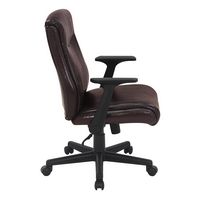 Office Star Products - Mid Back Managers Office Chair - Chocolate - Left View