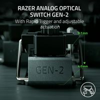 Razer - Huntsman V3 Pro Mini 60% Wired Analog Optical Gaming Keyboard with Snap Tap - White - Left View