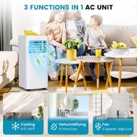 Costway 10000 BTU Portable Air Conditioner Cools up to 350 sq.ft 4-in-1 AC with Cool Fan Humidifi... - Left View