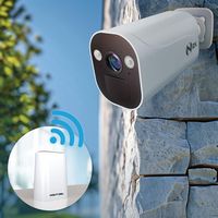 Night Owl - Indoor/Outdoor Wire Free 2K Security Camera with 2-Way Audio - White - Left View