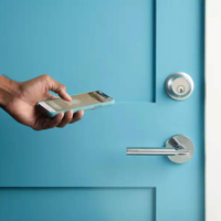 Level - Bolt Connect WiFi Retrofit Smart Lock with App/Keypad/VoiceAssistant Access - Silver - Left View