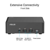 ASUS - NUC 15 Pro Mini Desktop - Intel Core Ultra 7 255H - 16GB Memory - 1TB SSD - Black - Left View