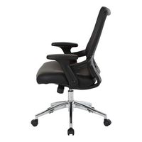 OSP Home Furnishings - Bonded Leather Seat Task Chair - Black - Left View