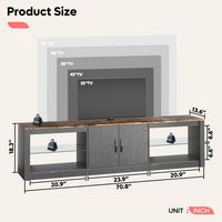 Bestier LED Entertainment Center for Living Rooms Fits TVs up to 75 Inches - Black - Left View