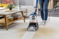 BISSELL - TurboClean Pet Upright Vacuum Carpet Cleaner - Black with Cobalt Blue Accents - Left View