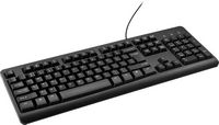 Best Buy essentials™ - Full-size Wired Membrane Keyboard - Black - Left View