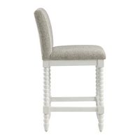 OSP Home Furnishings - Kaylee 26 Spindle Counter Stool - Fog / Antique White - Left View