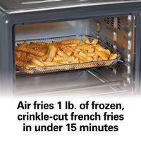 Hamilton Beach - Sure-Crisp XL 1.12 Cu. Ft. Air Fryer Digital Toaster Oven - Black and Stainless ... - Left View