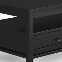 Simpli Home - Warm Shaker Coffee Table - Black - Left View