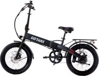 GoTrax - Z4 LITE Folding eBike w/ 25mi Max Operating Range and 20mph Max Speed - Black - Left View