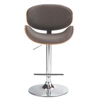 Simpli Home - Marana Bentwood Adjustable Height Gas Lift Bar Stool - Distressed Brown - Left View