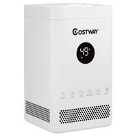 Costway 3.5L/0.925Gal Quiet Top Fill Air Humidifier w/ 3-Level Mist Timer Sleep Mode for Bedroom ... - Left View