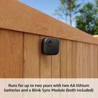 Blink - Outdoor 4 – Wireless smart security camera, two-year battery life, 1080p HD. Sync Module ... - Left View