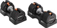 Set of Two NordicTrack 55 lb. Adjustable Dumbbells - Black - Left View