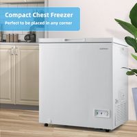 Costway 5 Cubic Feet Chest Freezer w/Removable Storage Basket Deep Freezer - White - Left View