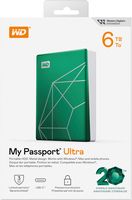 WD - My Passport Ultra 6TB External USB 3.0 Portable Hard Drive - Green - Left View