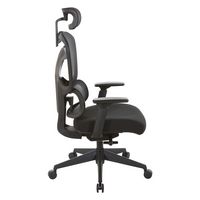 OSP Home Furnishings - Mesh High Back Manager's Chair with Headrest and Self-Adjusting Lumbar Sup... - Left View