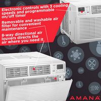 Amana - 24,000 BTU 1,500 Sq. Ft. Window-Mounted Air Conditioner with Remote Control - White - Left View