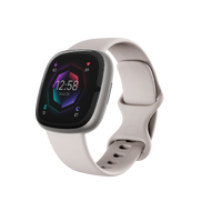 Google - Fitbit Sense 2 Advanced Health Smartwatch - Works with Android and iOS - Platinum - (2022) - Left View